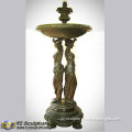 Antique Cast Bronze Fountain Carving With Verdigris